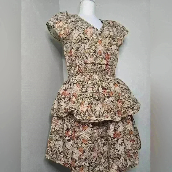 American Eagle Floral Ruffled Bottom Mini Dress - Picture 3 of 12